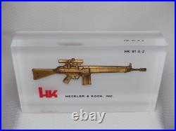 Decorative Heckler & Koch, Inc. Hk-91-a2 Acrylic Block Display