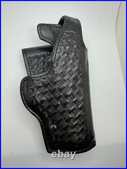 Don Hume Black Leather Basketweave bw HK USPC Duty Holster For H&K 25-USPC-1