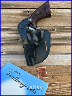 Don Hume H722 Black Leather OWB Revolver Holster For S&W 4 K 10 19 12 15 Right