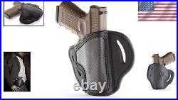 Durable & Stylish G19 Leather Holster Right-Hand OWB for Glock & Springfield