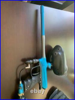 Dye rize paintball marker with h&k electronic hopper and pod holder