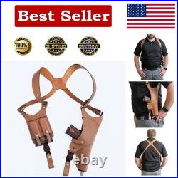 Eco-Friendly Leather Shoulder Holster with Thumb Break for Ultimate Security