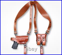 Fits H&K P2000 Subcom 3BBL Horizontal Shoulder Holster WithDouble Mag #6010# RH