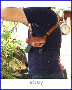 Fits H&K P2000 Subcom 3BBL Horizontal Shoulder Holster WithDouble Mag #6010# RH