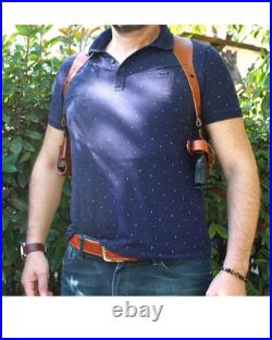 Fits H&K P2000 Subcom 3BBL Horizontal Shoulder Holster WithDouble Mag #6010# RH