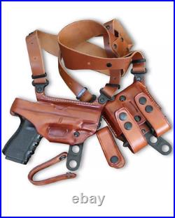 Fits H&K P2000 Subcom 3BBL Horizontal Shoulder Holster WithDouble Mag #6010# RH