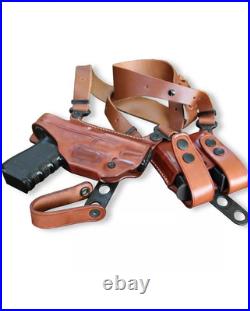 Fits H&K P2000 Subcom 3BBL Horizontal Shoulder Holster WithDouble Mag #6010# RH