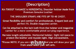 Fits H&K P30 9/40 3.85BBL Horizontal Leather Shoulder Holster #1027# RH