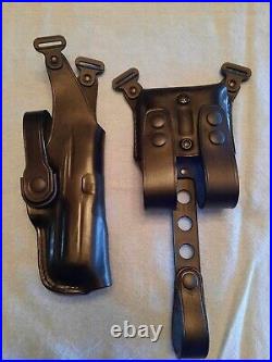 Fits H&K P30 9/40 3.85BBL Leather Shoulder Holster Double Mag Case #1027# RH