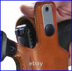 Fits H&K VP9 9mm 4.09BBL Leather Shoulder Holster Double Mag #1600# RH
