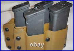 Fits a H&K P2000 9mm Quad Pouch Kydex Mag Pouch Black ODGreen or Coyote