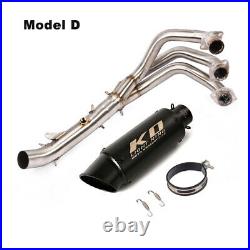 For Yamaha MT09 Tracer 900 Motor Exhaust Muffler Pipe Black Front Header Pipe