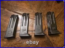 Four (4) Heckler & Koch H&K OEM Steel Magazines P2000 USP 9mm Compact