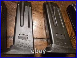 Four (4) Heckler & Koch H&K OEM Steel Magazines P2000 USP 9mm Compact