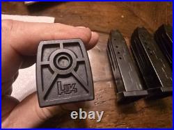 Four (4) Heckler & Koch H&K OEM Steel Magazines P2000 USP 9mm Compact