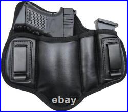 Fujobi Right-Hand IWB Faux Leather Gun Holster with Mag Holder Compatible Fit