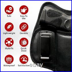 Fujobi Right-Hand IWB Faux Leather Gun Holster with Mag Holder Compatible Fit