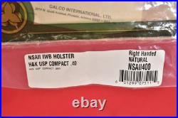 Galco NSA II Holster for HK USP Compact 9/40 NSAII400 RH Natural Leather