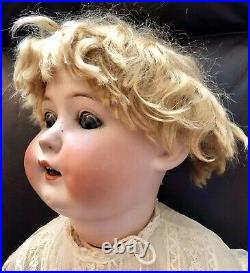 Gigantic 1905 Bisque Doll Complete With Composite Body & Original Clothes H. K