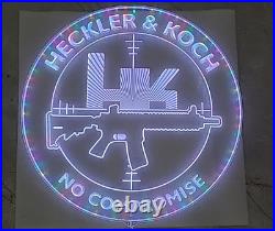 H & K Heckler & Koch Led Light Sign 16 / color changing HK