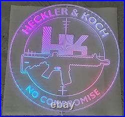 H & K Heckler & Koch Led Light Sign 16 / color changing HK