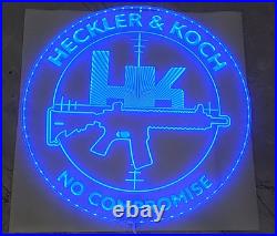 H & K Heckler & Koch Led Light Sign 16 / color changing HK