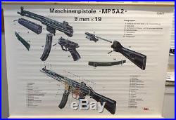 H&K Heckler Koch MP5 Very Rare Vintage Wall chart poster MP5