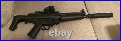 H&K MP5 Airsoft with Battery, Charger, And Many Attachments
