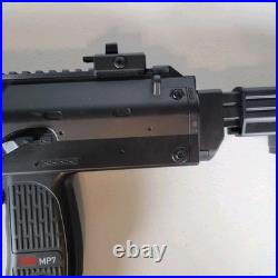 H&K MP7 SMG Airsoft Electric With Grip And Stock Heckler Koch Umarex Untested