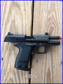 H&K USP Compact GBB green gas blow back airsoft pistol with extra magazine