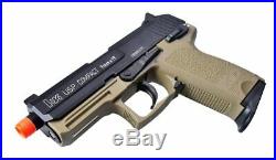 H&K USP Compact Tactical Gas Blowback Full Metal Airsoft Pistol by KWA Black/FDE