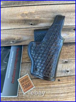 H738 Don Hume Brown Basket Leather Lined Duty Holster For Heckler H&K USP 9 40