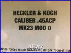 HECKLER & KOCH MK23 HK Mark 23 SOCOM SEAL Special Forces Framed Picture