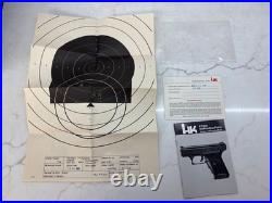 HECKLER KOCH P7M8 Manual, Warranty Card Target And Plastic Bag