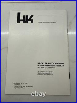 HECKLER KOCH P7M8 Manual, Warranty Card Target And Plastic Bag