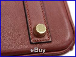 HERMES Birkin 25 Veau Swift Rouge H #K 2007 Handbag France Authentic 4940135