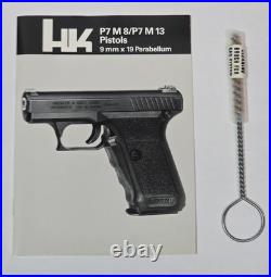 HK HECKLER & KOCH P7 M8 & P7 M13 OWNERS MANUAL With BORE BRUSH 1980'S ERA