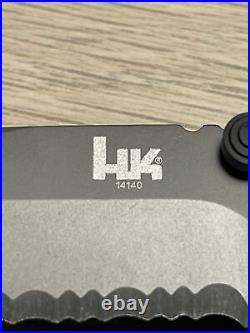 HK Heckler&Koch 14140 Espionage Spring Assisted Titanium Coated Blade G-10