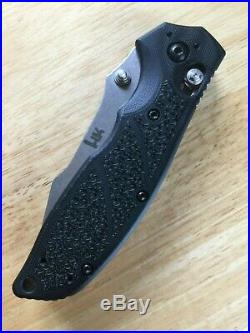 HK Heckler Koch Exemplar 54156 Plain Hogue Black G10 Pocket Knife Made in USA