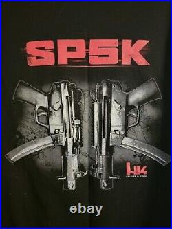 HK Heckler Koch SP5K No Compromise Tshirt Gildan Rare 9MM SMG