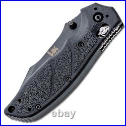 HK / Hogue Exemplar 154CM Black Combo Clip Point Blade Black G10 Handles 54150