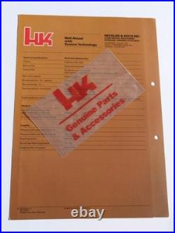 HK Model 53 Sub-Machine Gun Original Brochure