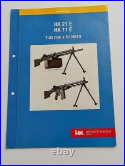 HK Models HK21E/11E Factory Original Military/ LE Sales Brochure MINT