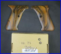 HK P7 FLUSH MAG RELEASE ONLY Fine English Walnut SMOOTH Pistol Grips #HK7F-X816