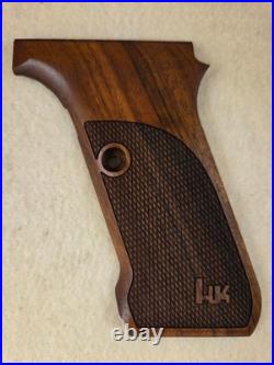 HK P7 M10/M13 ONLY Fine English Walnut Checkered Pistol Grips WithLOGO NEW! L