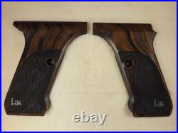 HK P7 M10/M13 ONLY Fine English Walnut Checkered Pistol Grips WithLOGO NEW! U