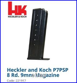 HK P7 Magazine BRAND NEW In Wrapper H&K P7PSP P7 PSP P7M8 P7M13 P7M10 Rare HTF