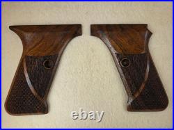 HK P7 PSP Walnut Chkd/Txtrd Pistol Grips FOR FLUSH MAG RELEASE ONLY! NO LOGO U1