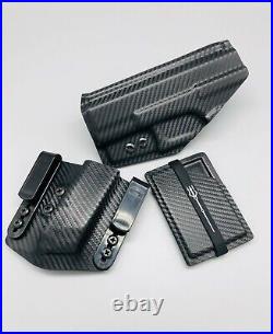 HK vp9 Black Carbon Fiber Kydex IWB Holster, Mag Pouch, Wallet Set USA Made HK vp9 Black Carbon Fiber Kydex IWB Holster, Mag Pouch, Wallet Set USA Made