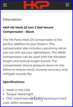 HKP HK Mark 23 Gen 2 Rail Mount Compensator Black